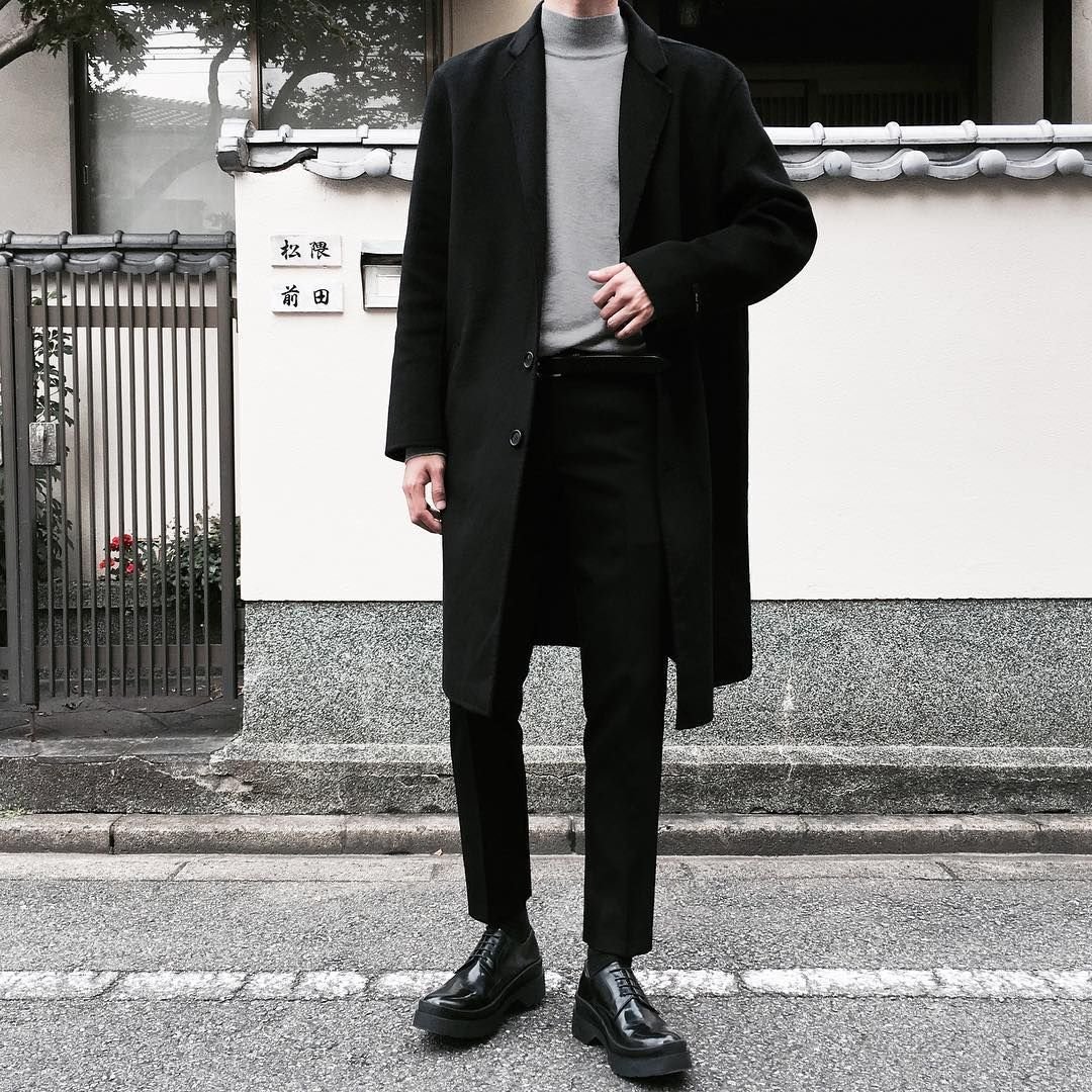 Пальто мужское корейский стиль