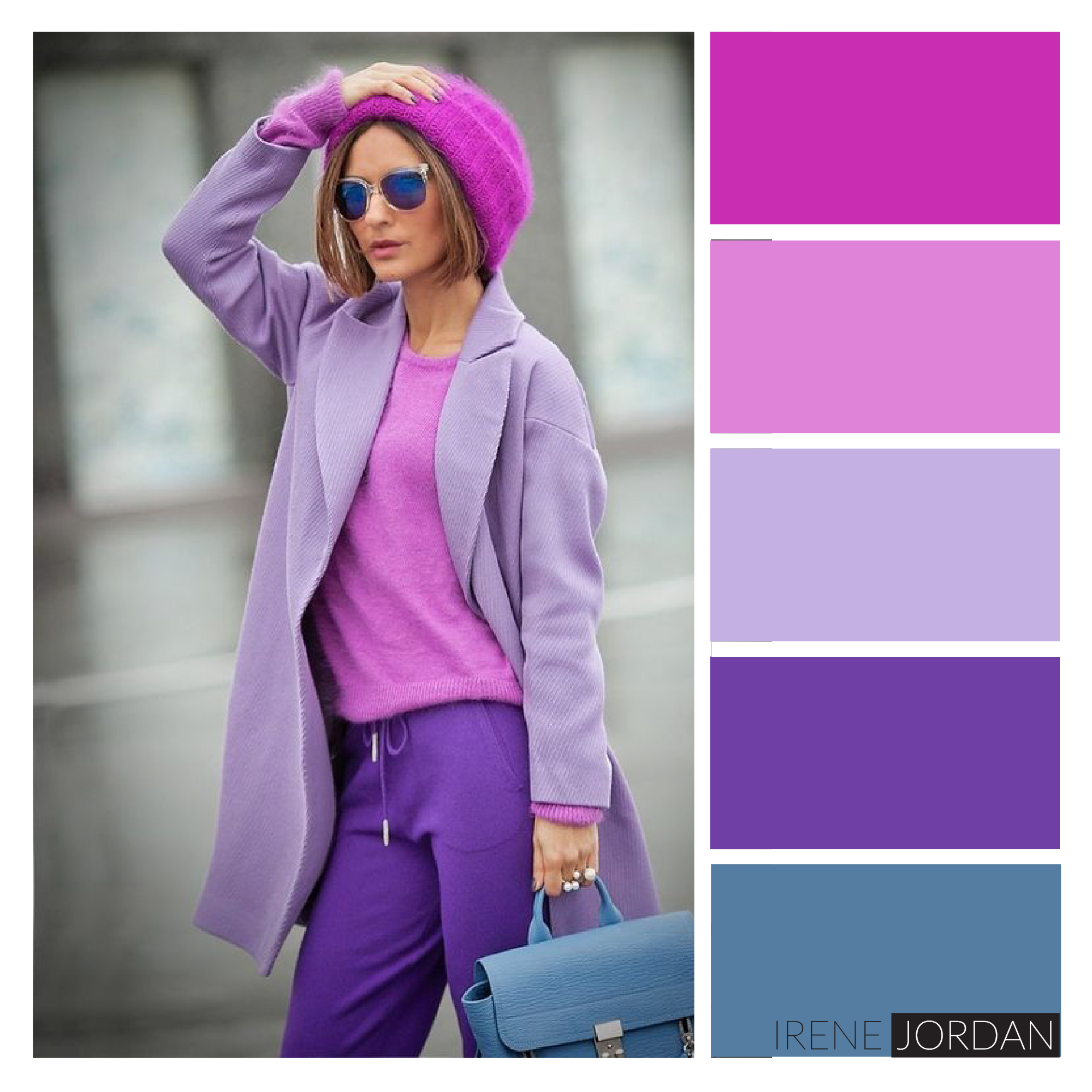 Сочетание фиолетового в одежде - 60 фото