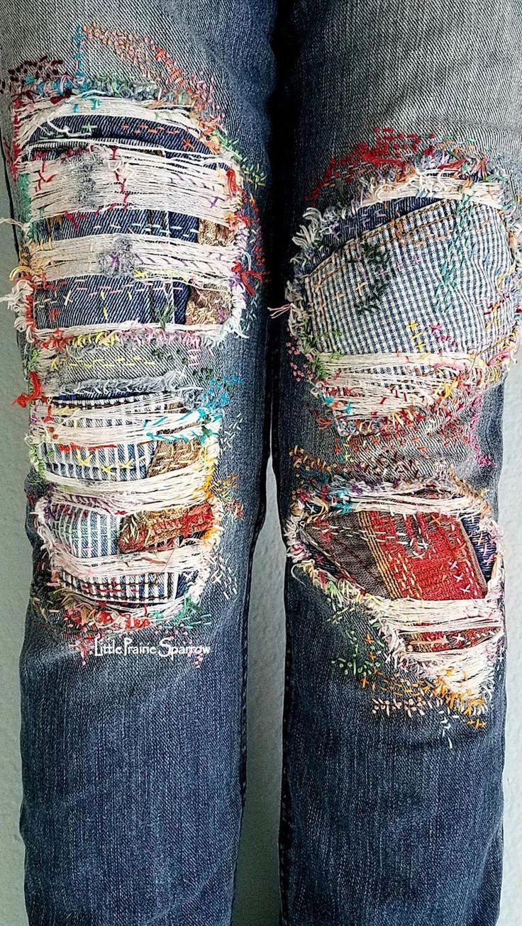 Оригинальные заплатки на джинсы