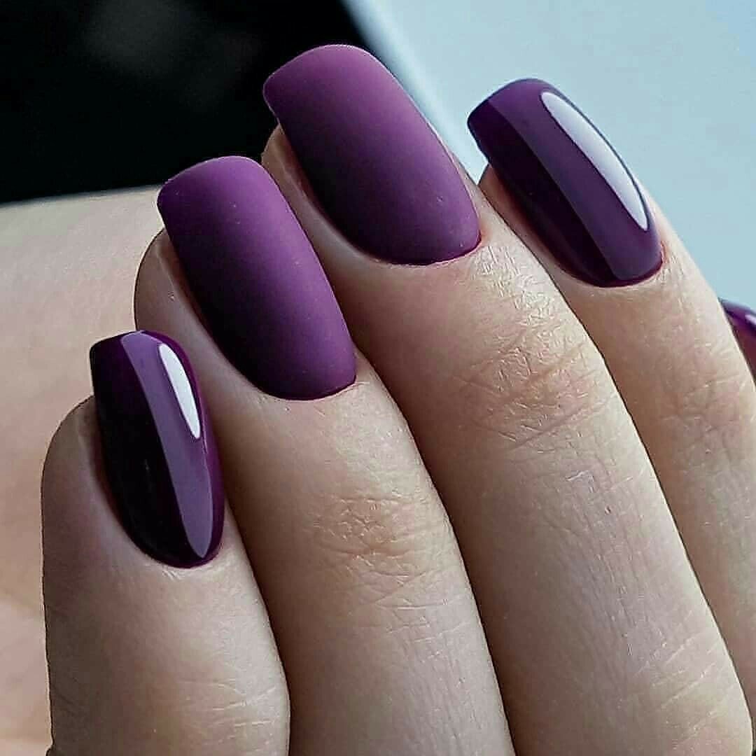 Сливовый маникюр