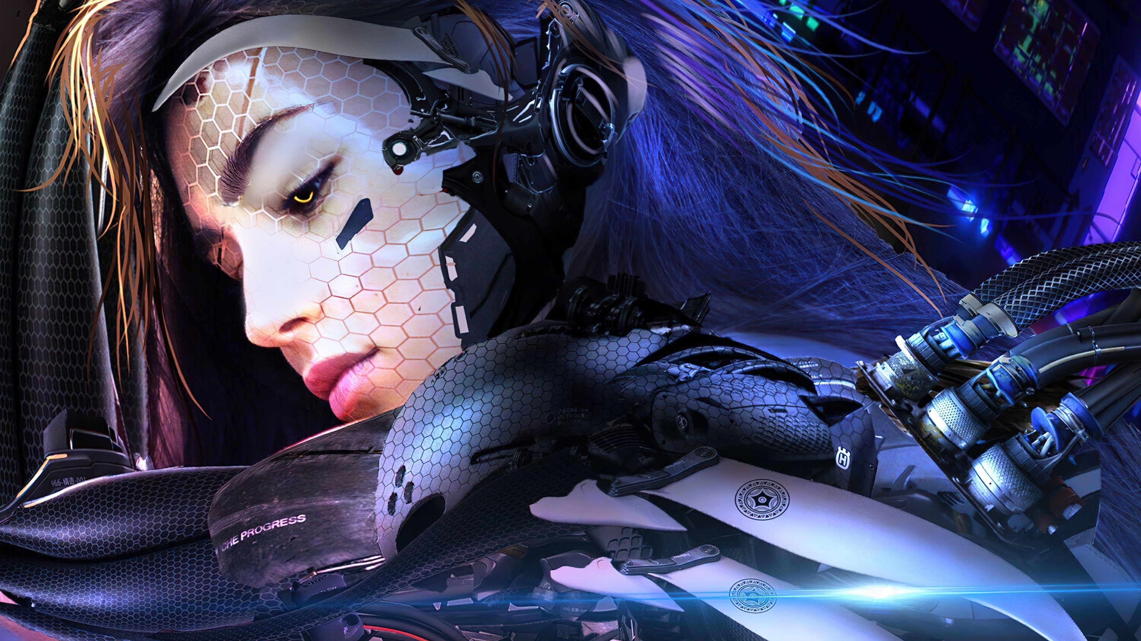 Cyberpunk woman wallpaper фото 3