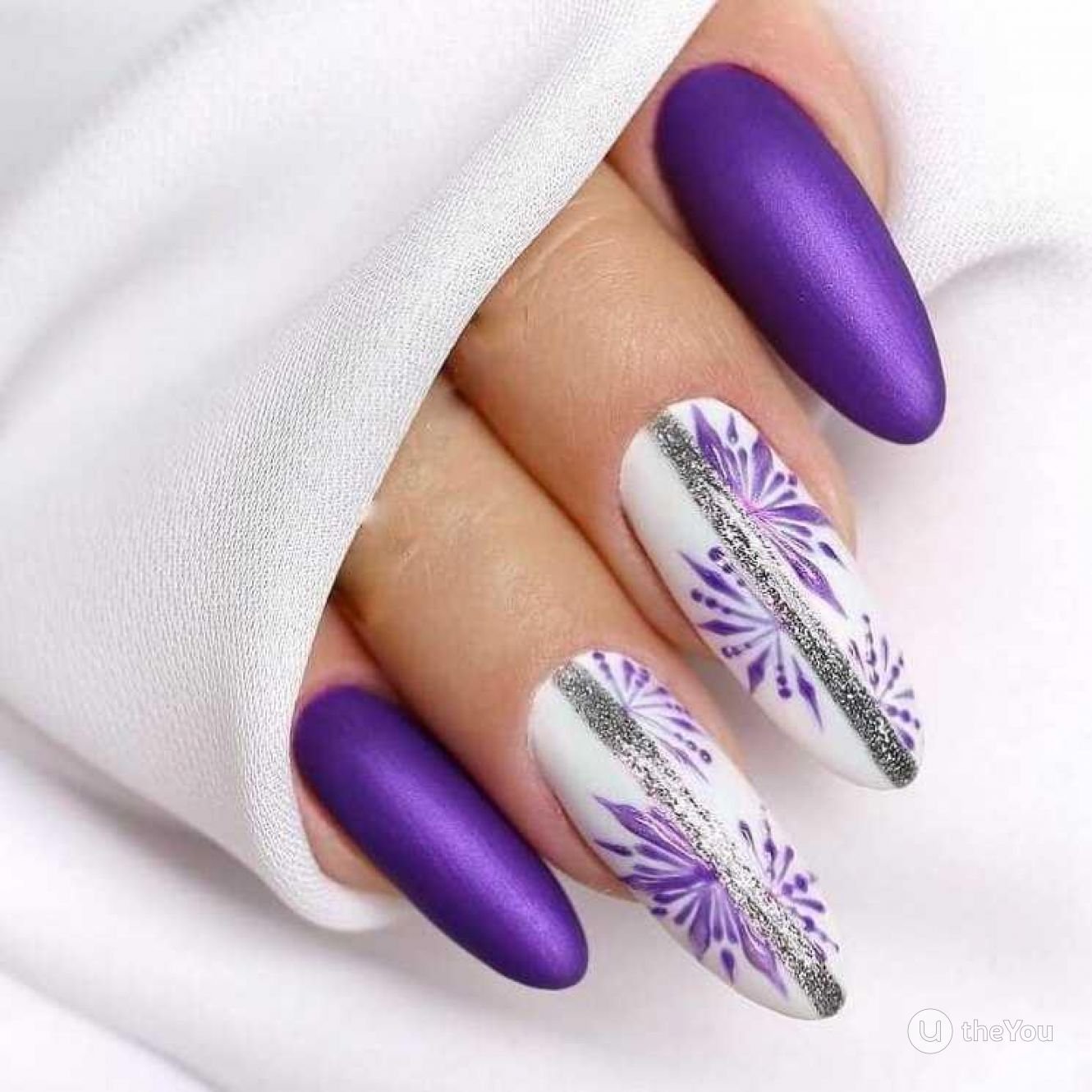 Новинки фиолетовых ногтей