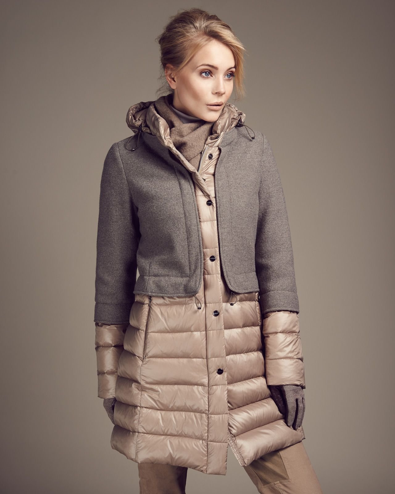 Рукава пуховика. MABRUN куртки женские зимние. Пуховик MABRUN женский. Комбинированная куртка пальто женское. Комбинированное пальто.