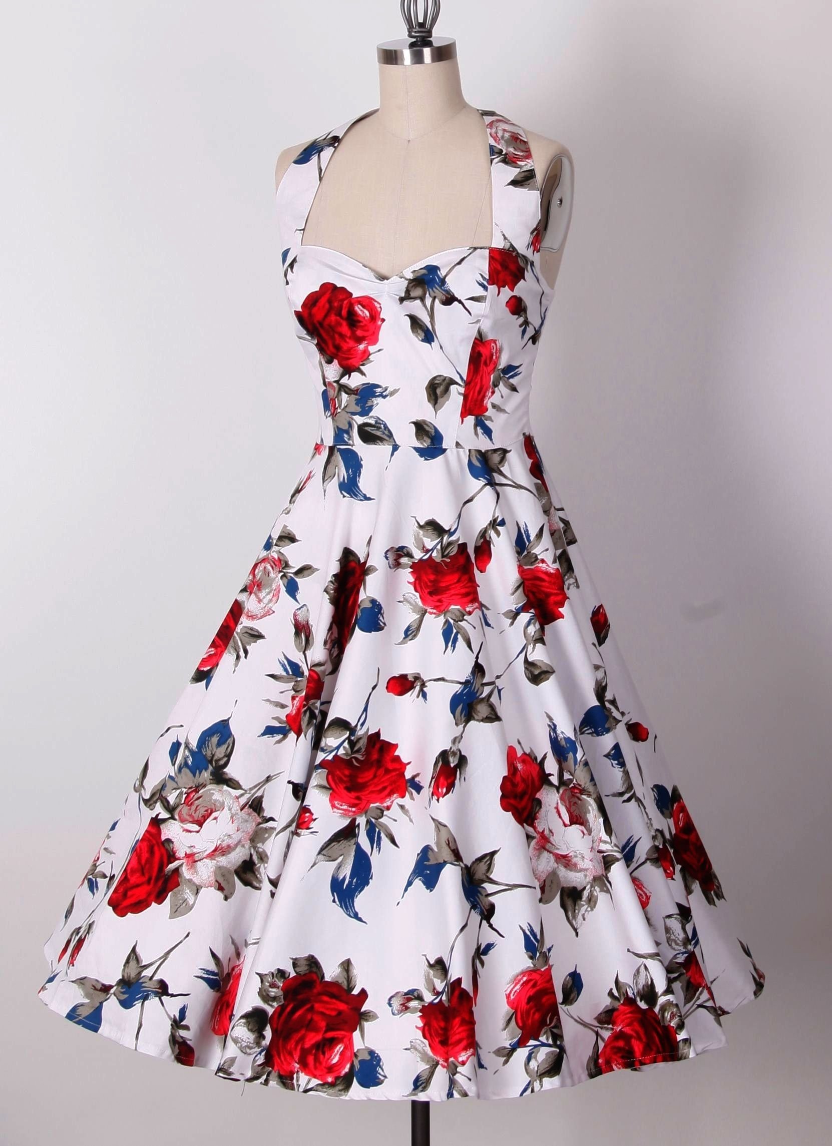 Стиль платья в цветочек. Платье в стиле 50-х. Летнее платье в стиле 50-х. Сарафаны 50-х годов. Платья пятидесятых.