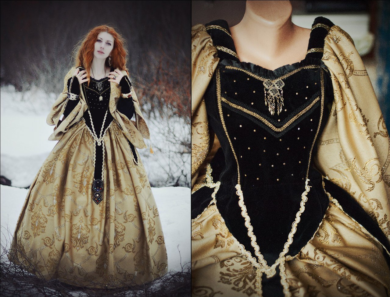 Medieval Linen Dress “Archeress” with Undertunic and Corset  Одежда эпохи  ренессанса, Платья эпохи ренессанс, Средневековая одежда