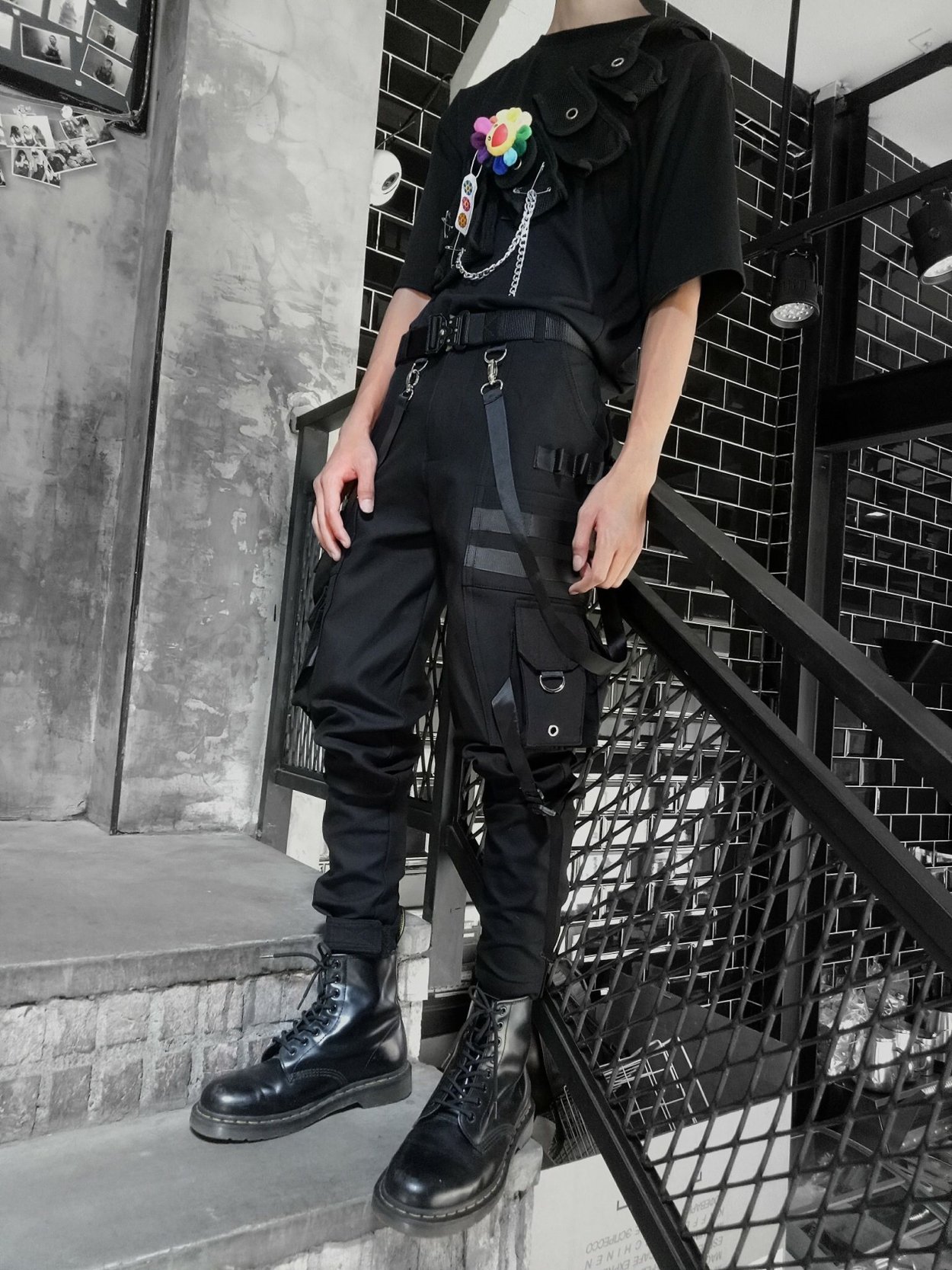 Goth outfit Грандж 2020 корейская одежда