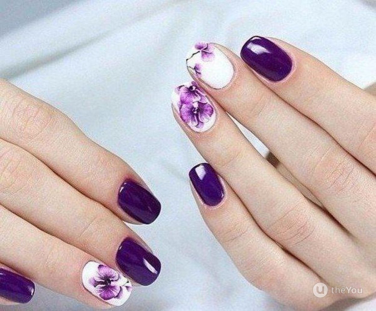 Фиолетовый маникюр