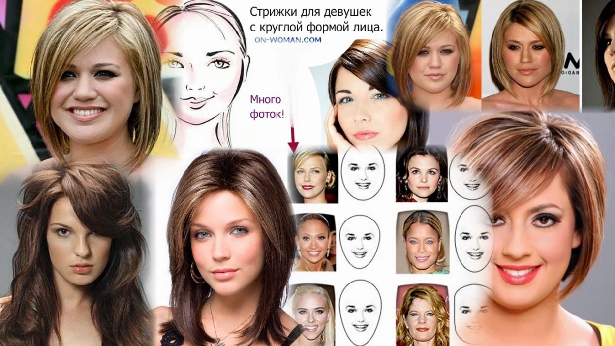 Стрижки для круглой формы лица женские