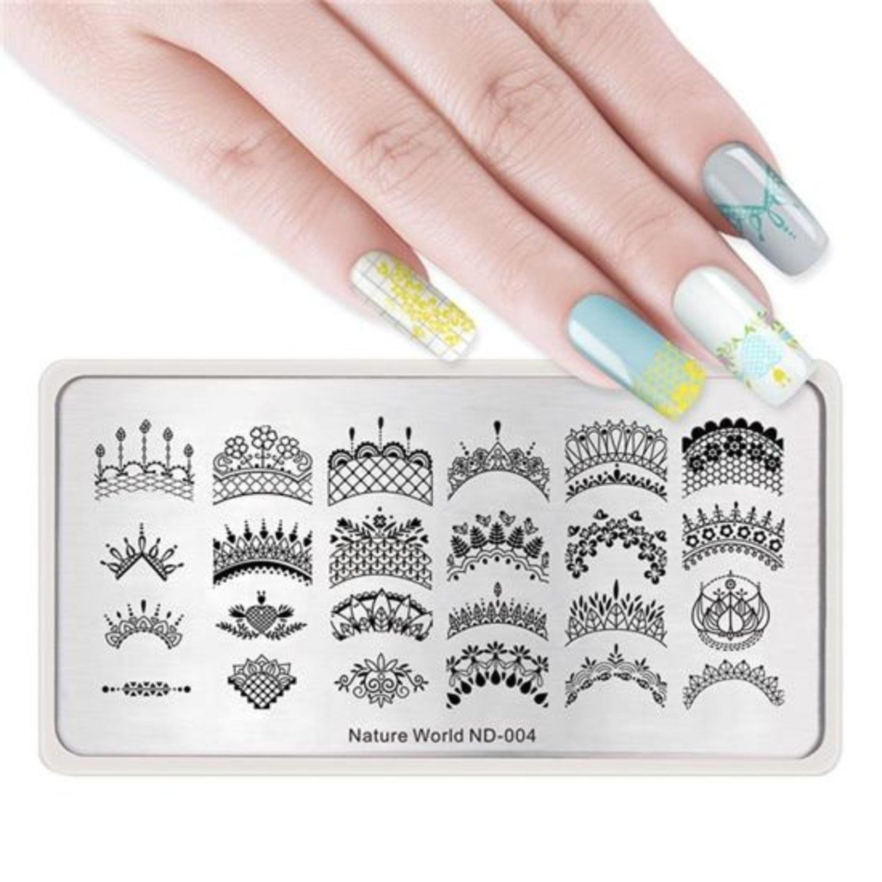 Nicole Diary nature World №004 пластина для стемпинга 120x60 мм