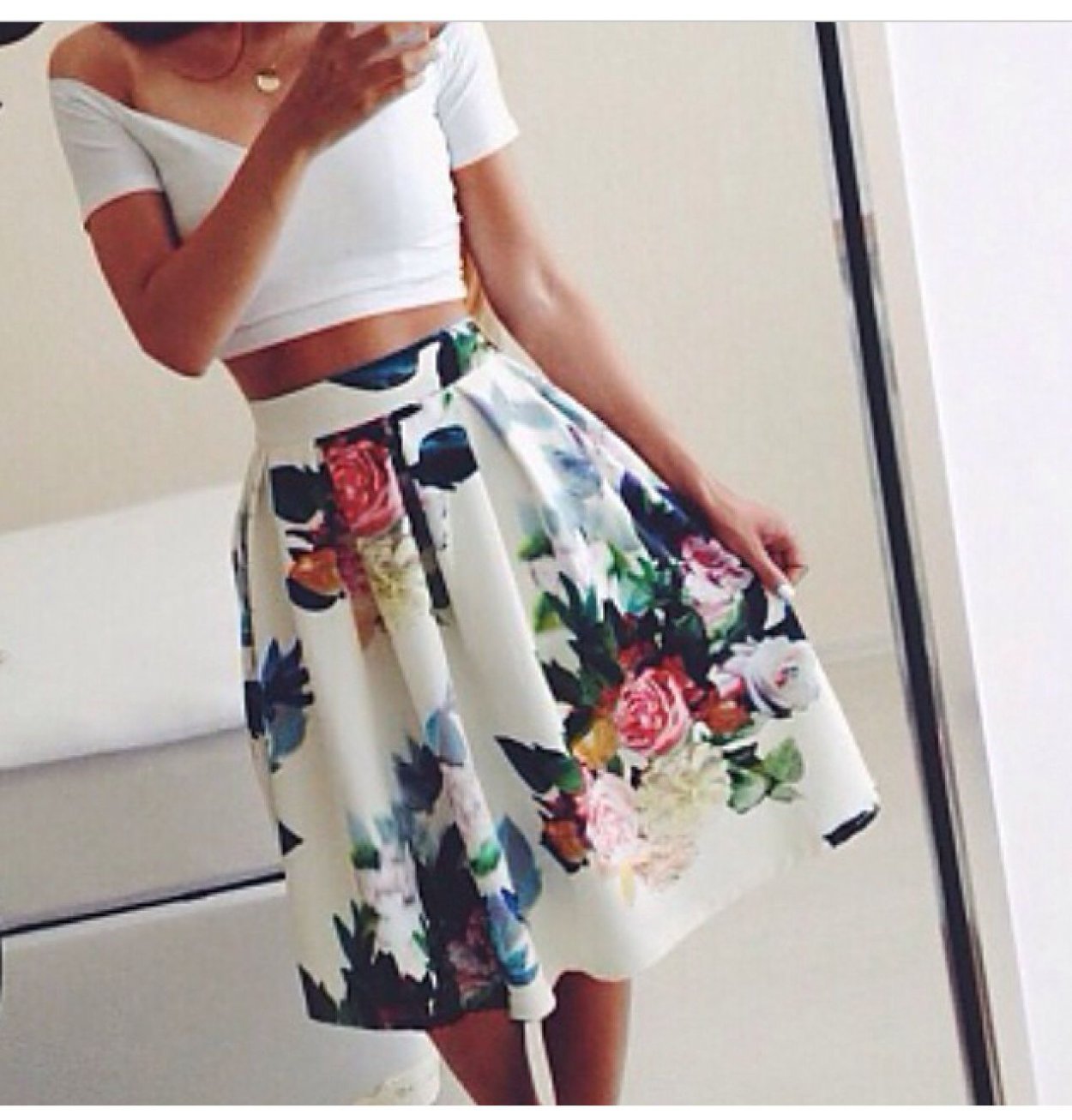 Модные юбки с цветочками