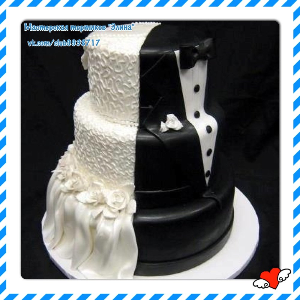 Черный Торт На Свадьбу