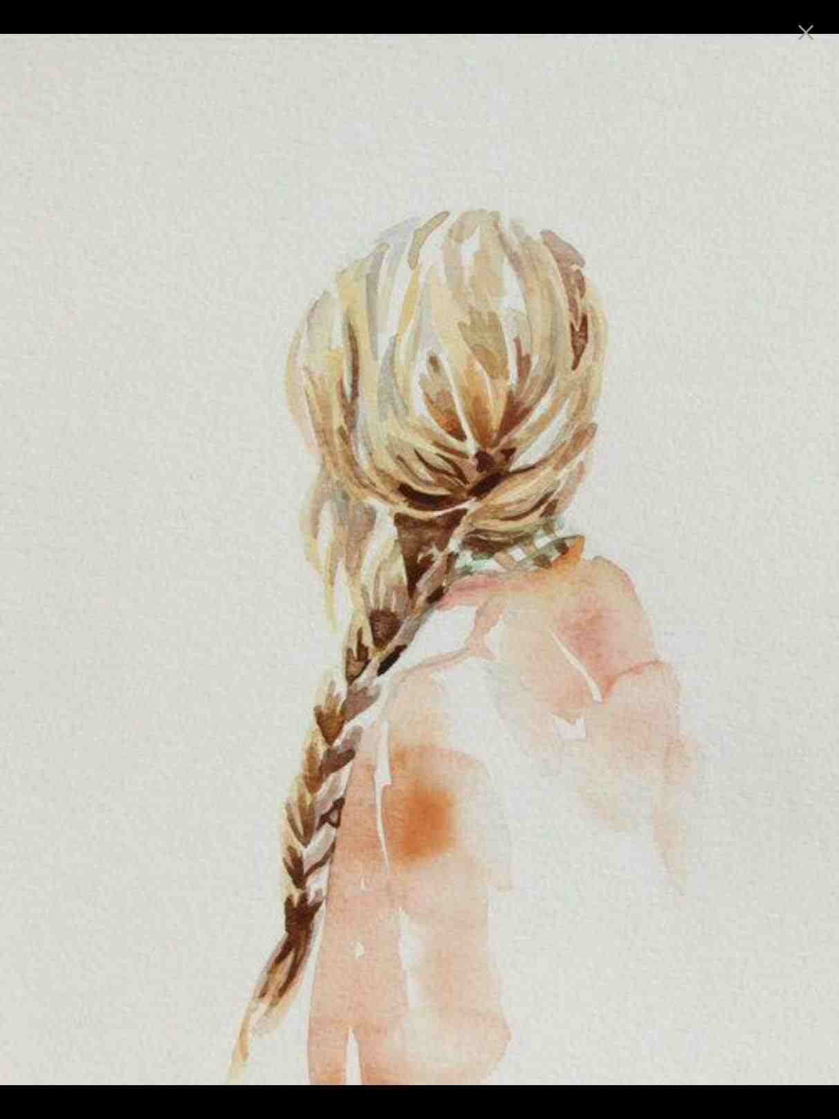 Женщина спиной рисунок. Блондинка арт. Девушка со спины рисунок. Рисованная девушка со спины. Девочка с косичками со спины.